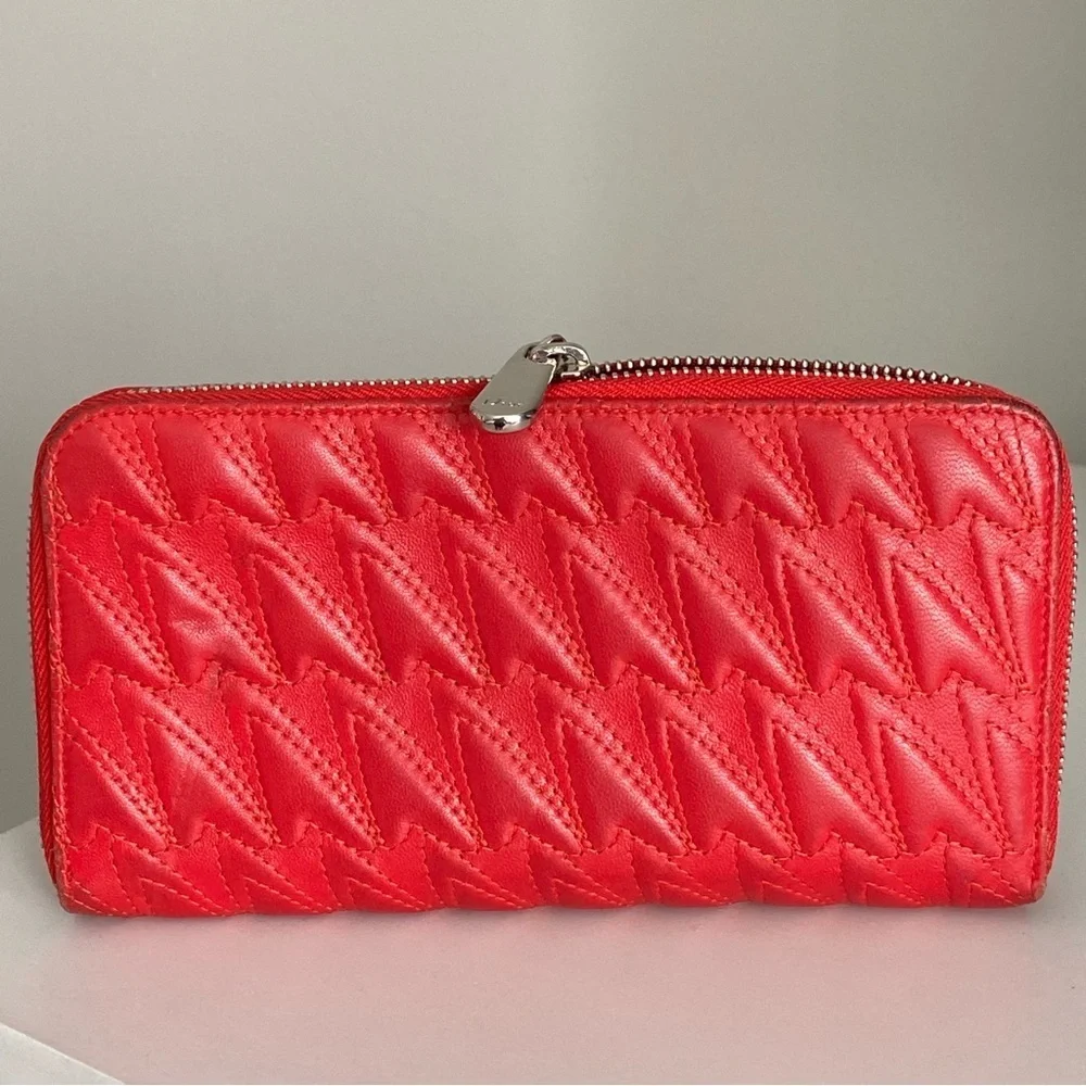 Christian Dior Voyageur Red Leather Wallet